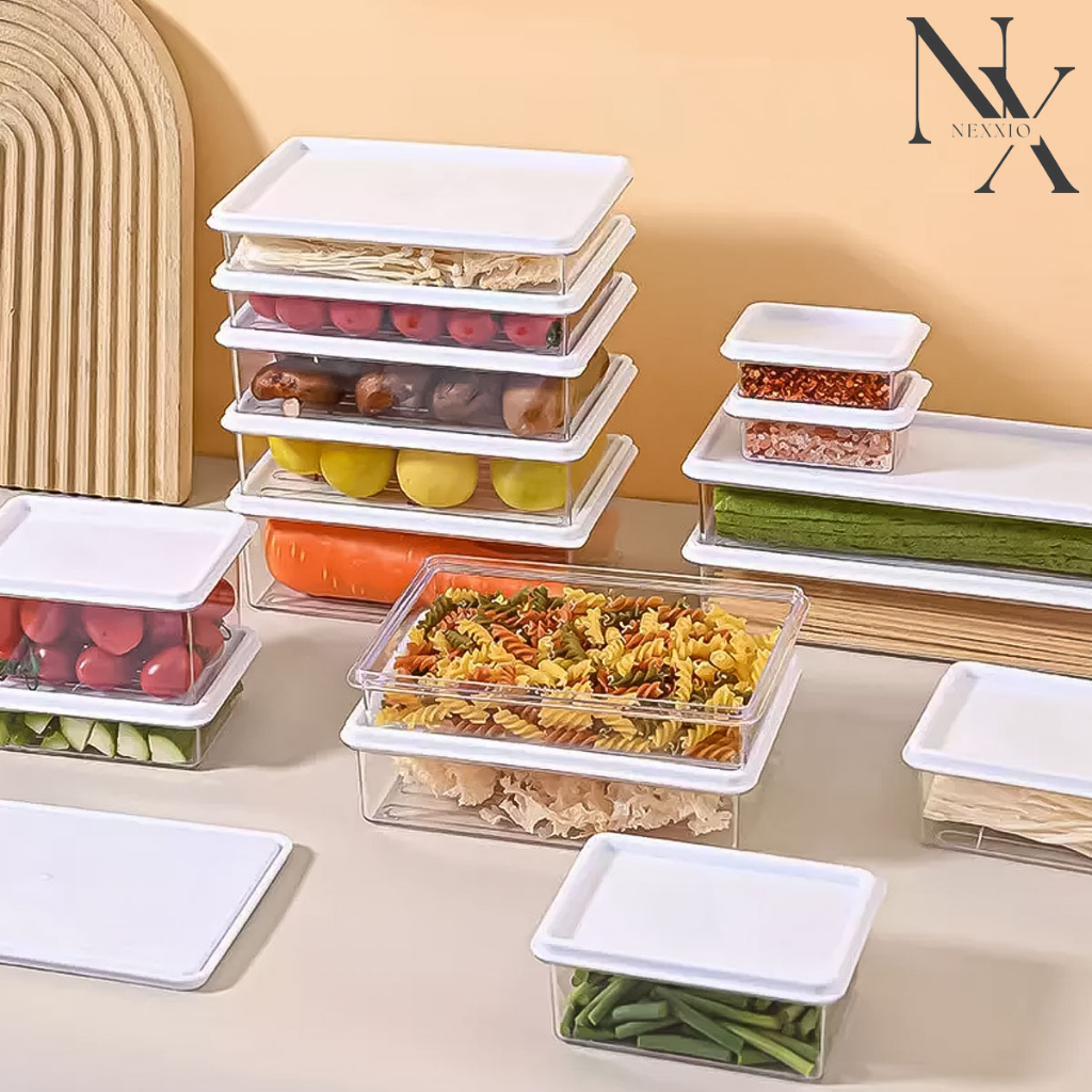 NEXXIO Kotak penyimpanan makanan kulkas / Freshly food container korean / kontainer kotak  makanan kulkas food storage Box fridge Food