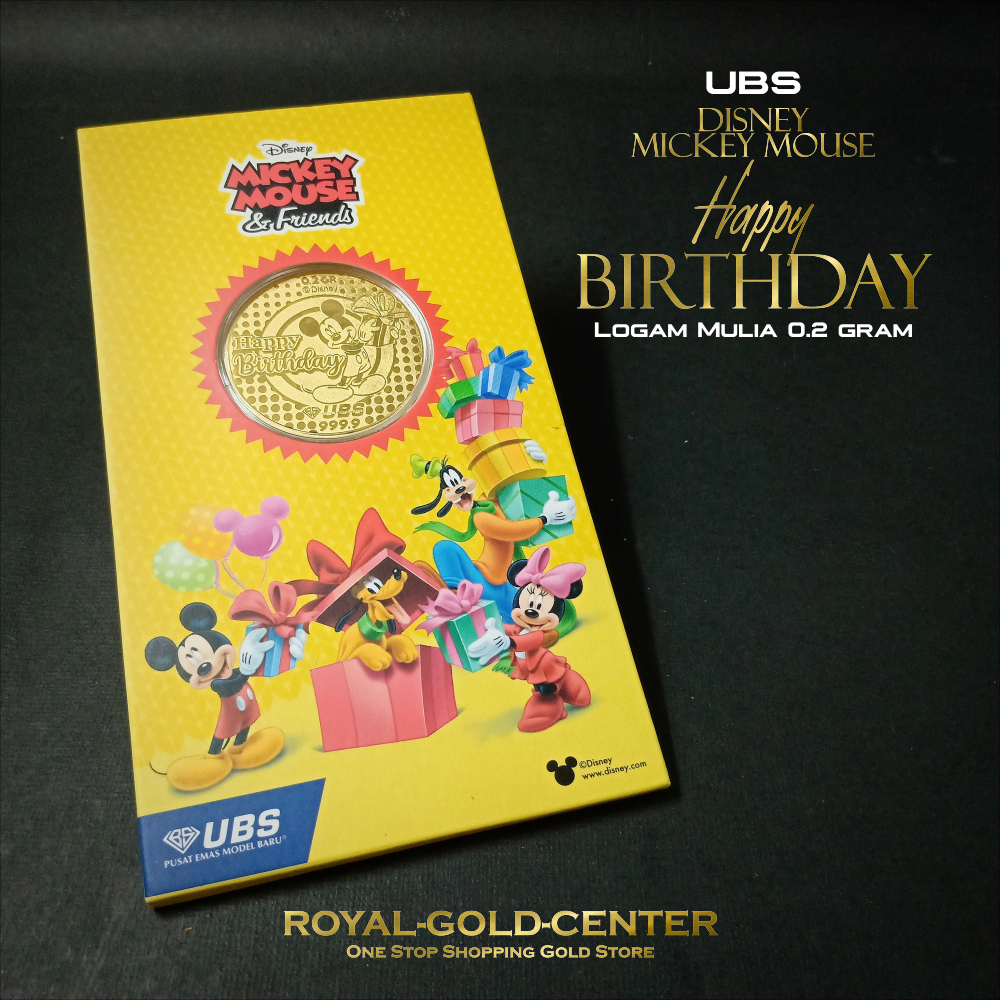 UBS Happy Birthday Gift Mickey Mouse Disney series 0.2 gram