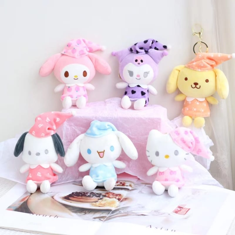 Gantungan Kunci Boneka Sanrio Dekorasi Tas Bahan Plush