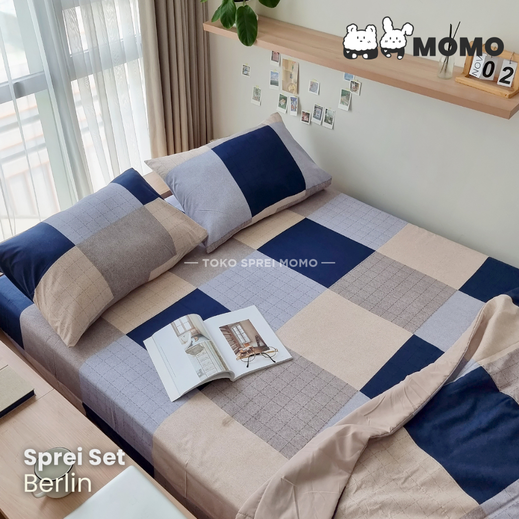 Sprei Set Katun Lokal - Minimalis 01 - Ukuran 160 x 200