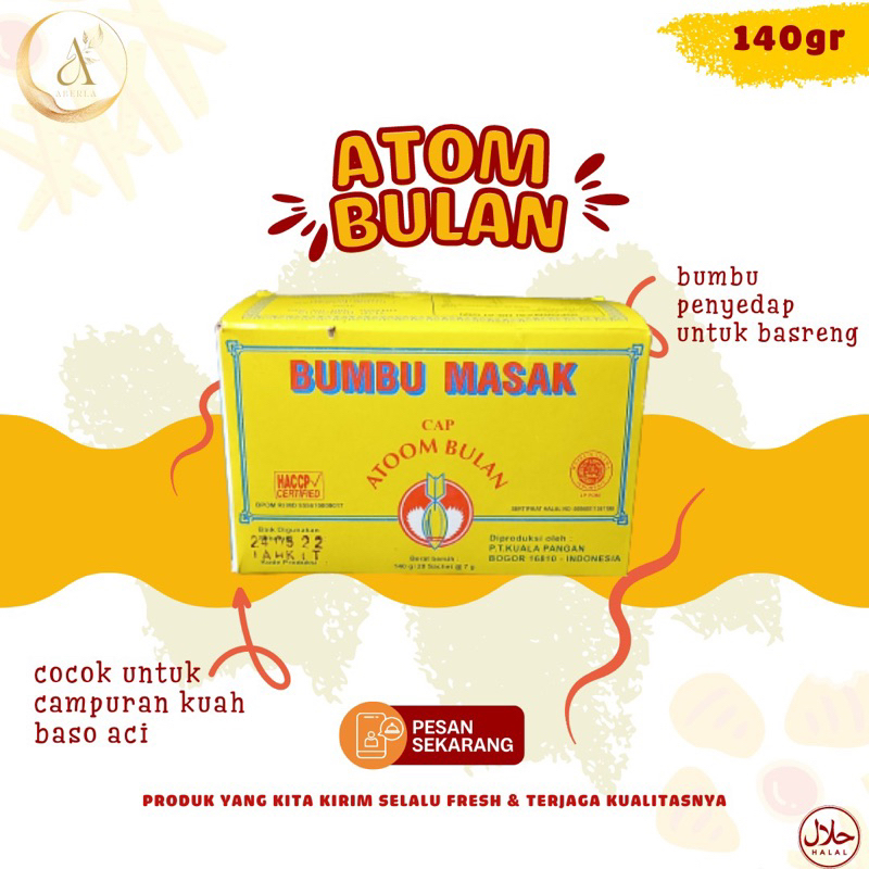 

ATOM BULAN BUMBU CIMOL BASO ACI BUMBU PRAKTIS GURIH ENAK