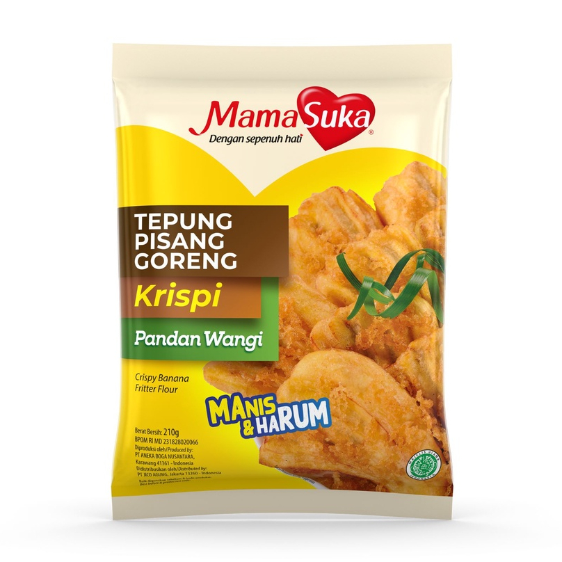 

MamaSuka Tepung Pisang Goreng Pandan Wangi 70gr 1 Renteng 20 Bungkus
