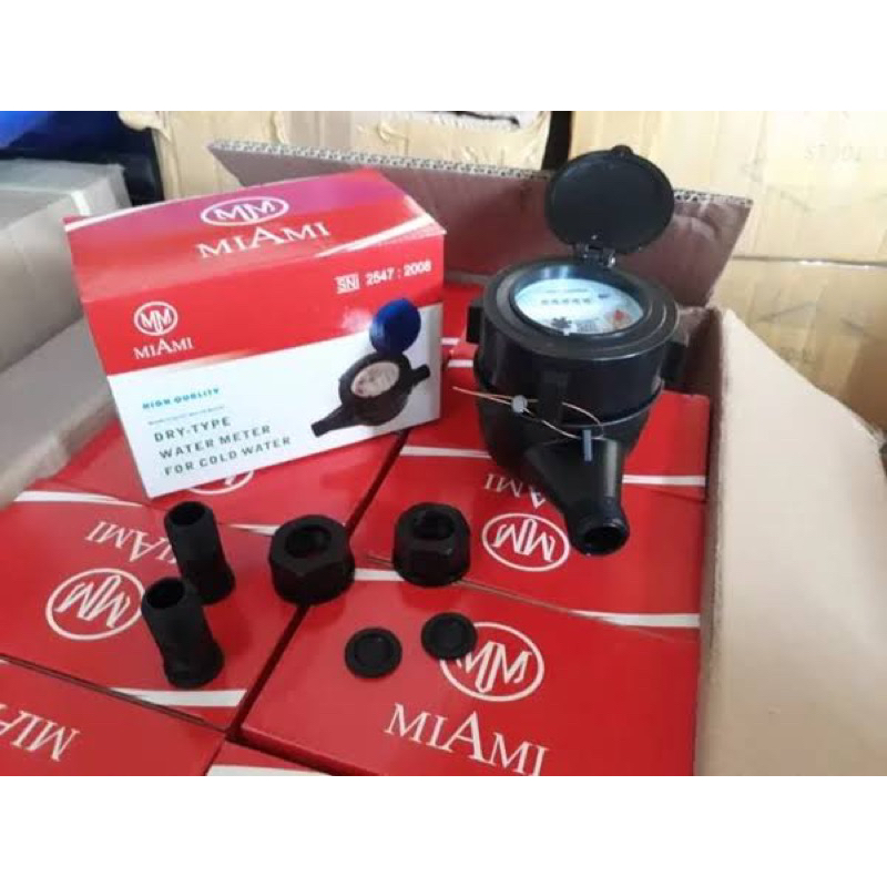 Meteran Air PVC Plastik 1/2" Meteran PDAM/PAM BER-SNI / Meteran Air Caiman PVC / Meteran Air Nylon