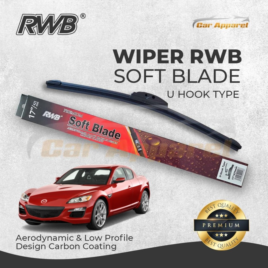 Wiper RWB Soft Mazda RX8 RX 8 Hybrid / Windshield Mazda RX8 RX 8 Soft