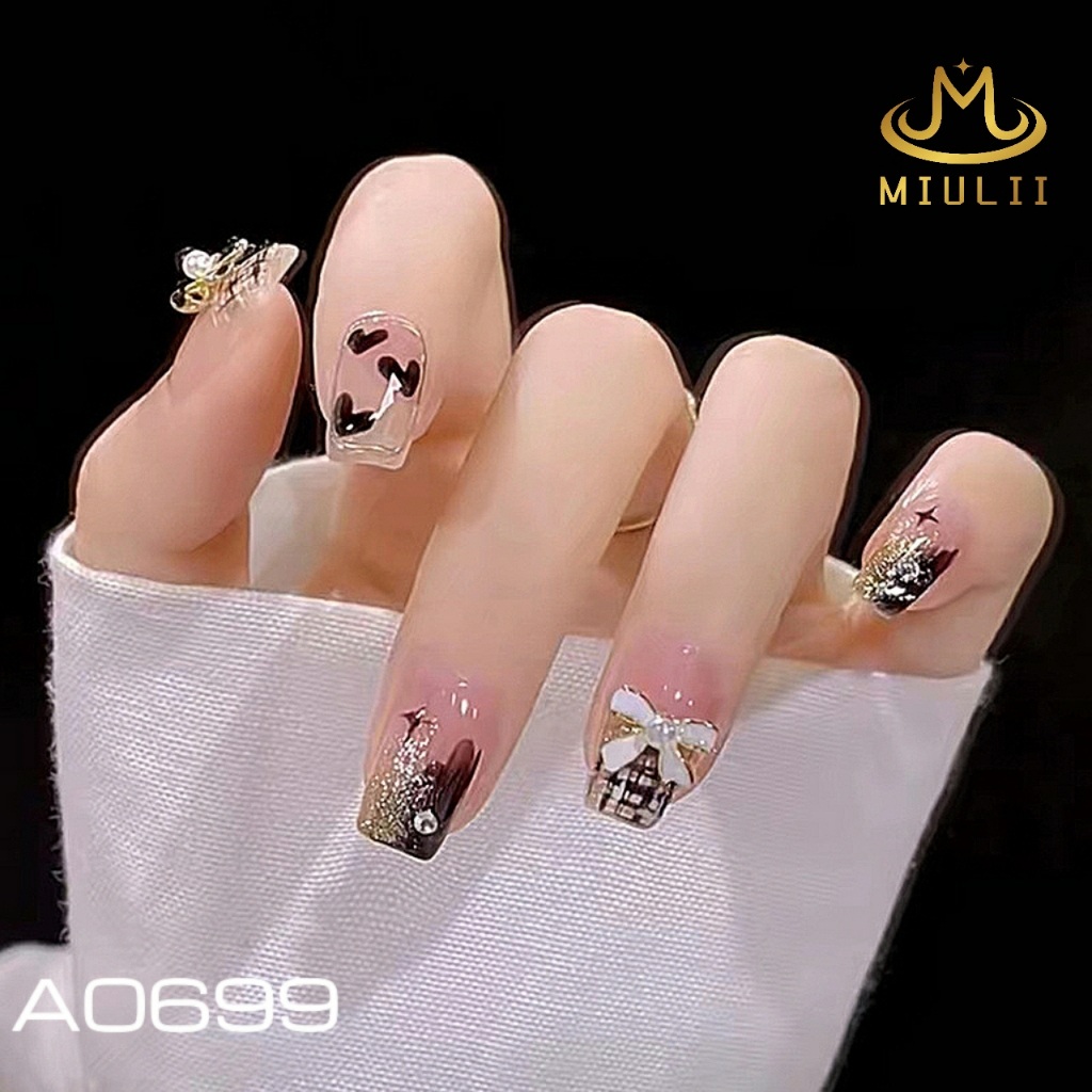 MIULII / KUKU PALSU   A0699  / 24PCS / 3D / NAIL ART / PREMIUM / CUTE / FREE LEM JELLY / KUTEK