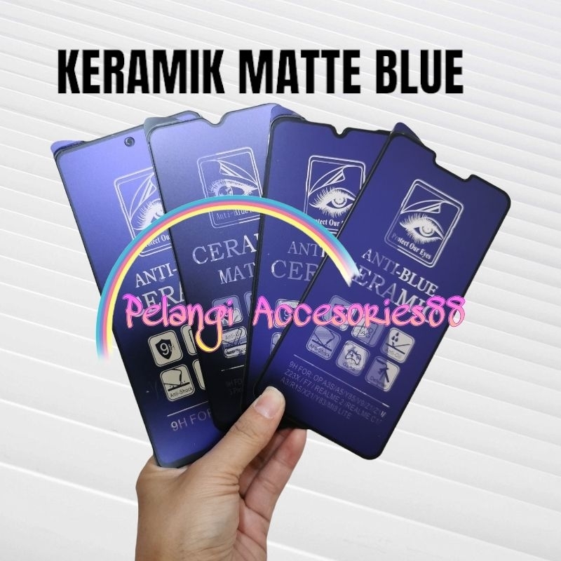 ANTIGORES XIAOMI MI 6X / MI A2 MATTE BLUE KERAMIK ANTI GORES ANTI RADIASI ANTI BLUE