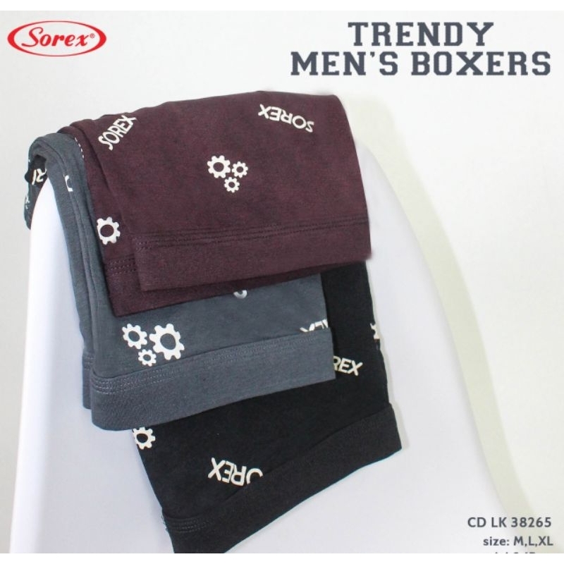 Sorex - 1Pcs Celana Dalam Boxer Pria 38265  Motif kaligrafi /38266 polkadot