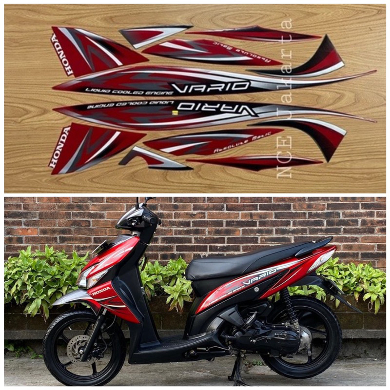 STIKER STRIPING VARIO 110 CARBU 2011 2012 MERAH