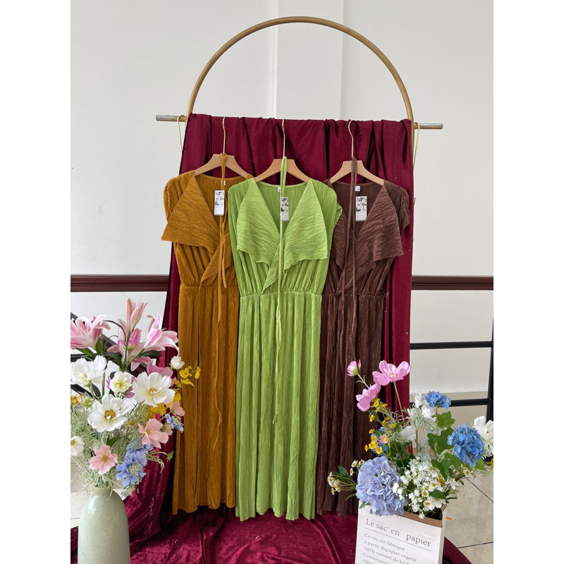 Premium Plisket Dress Import