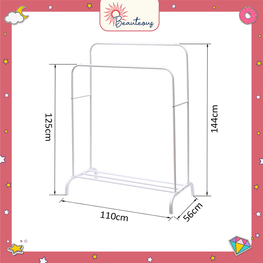 Rak Baju Stand Hanger Gawang Besi Single Double Rak Display Baju Butik