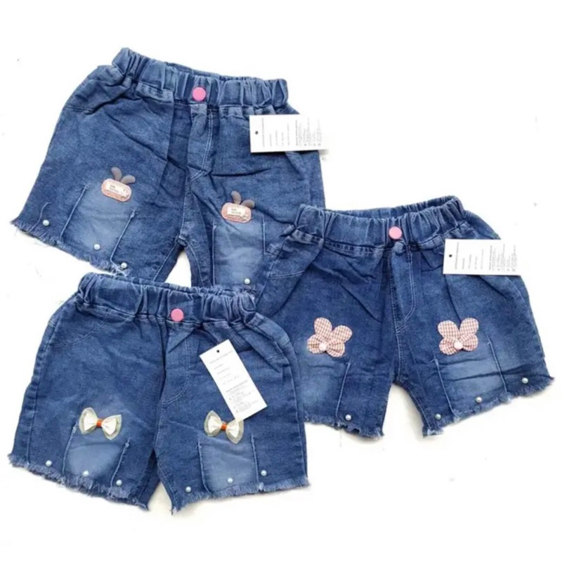 CELANA JEANS PENDEK HOTPENT IMPORT ANAK PEREMPUAN/ CELANA PENDEK ANAK CEWEK