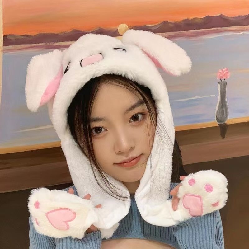 TOPI KELINCI LUCU IMPORT RABBIT HAT DANCE TELINGA BERGERAK