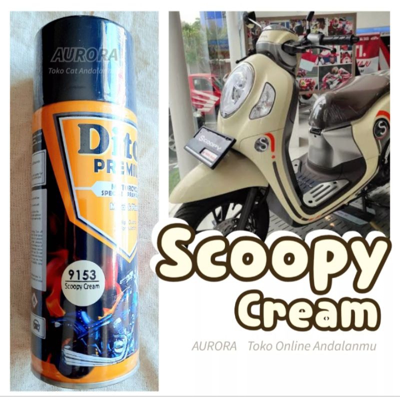 Cat Pilok Diton Premium 9153 Scoopy Cream 400ml Krem Putih Susu Yakult Coklat Muda