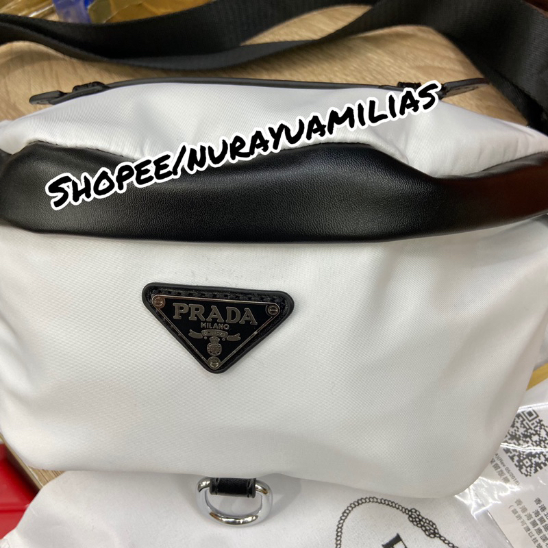 Tas Waistbag wanita prada import with box tas selempang wanita branded