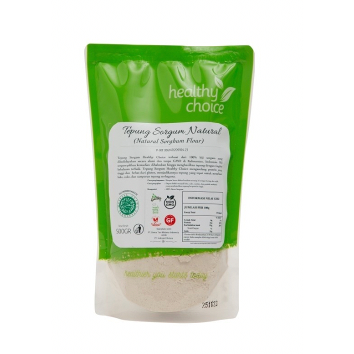 

HEALTHY CHOICE Tepung Sorgum Sorghum Natural 500 gram GF Gluten Free