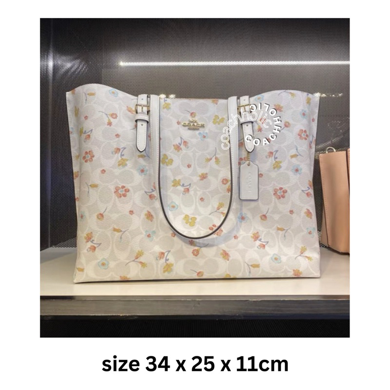 coach mollie tote in flower