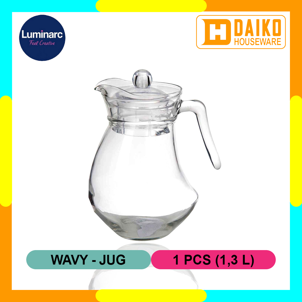 Teko Kaca Luminarc Wavy - Jug 1,3 L Pitcher Air Minum Original