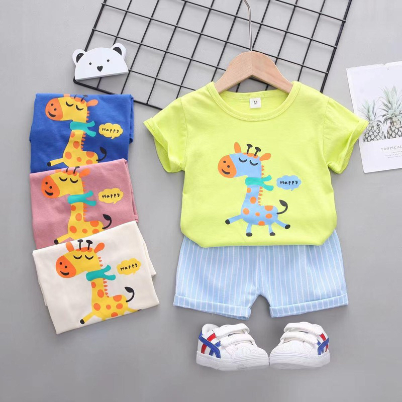 SETELAN KAOS ANAK IMPORT / STL006 / SETELAN FASHION ANAK LAKI / SETELAN LEBARAN ANAK COWOK IMPORT