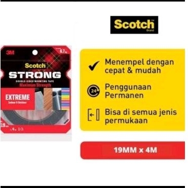 

Scotch 3M Double tape Outdoor Extreme Mounting Tape 414-M19 19mmx4mtr