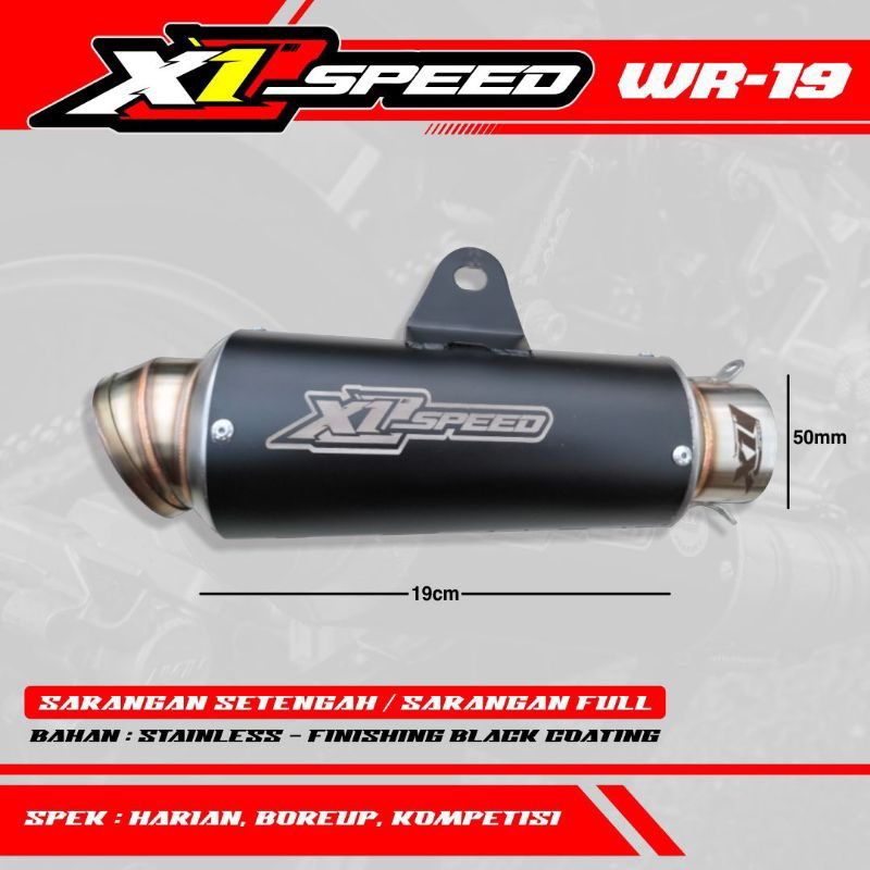 Silincer Only silinser racing Black Coating Original X1SPEED