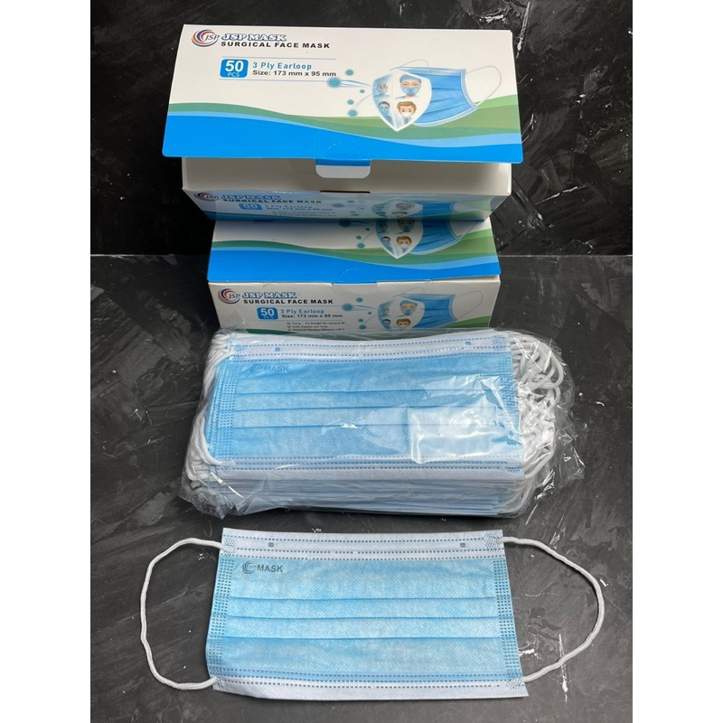 JSP Surgical Mask Earloop | Masker JSP 3Ply 50's