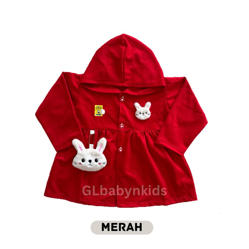 Jaket Outer Hoodie Anak Perempuan Boneka 3D SNI