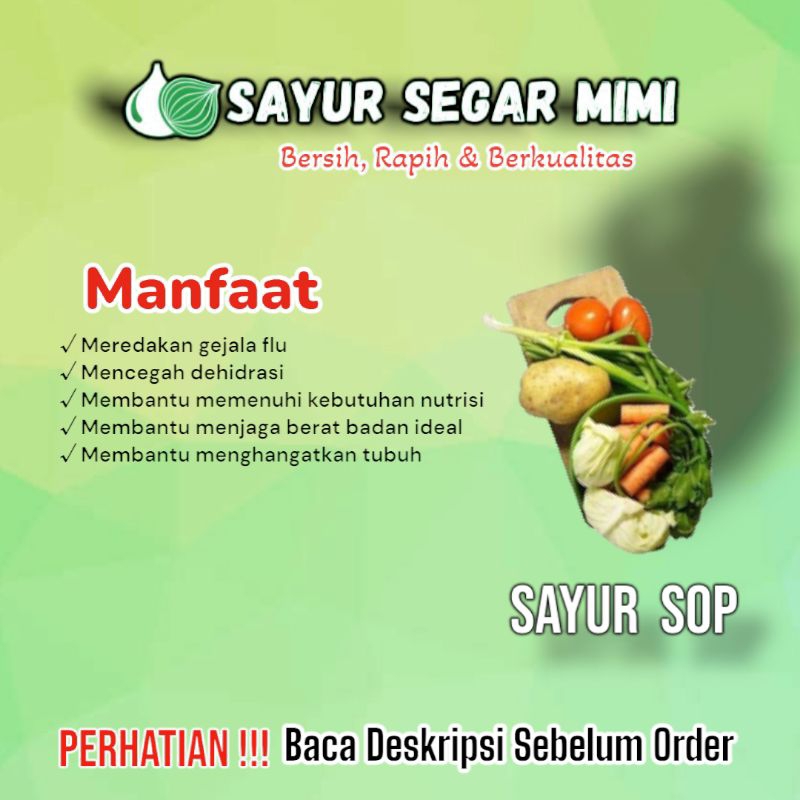 

Paket Sayur Sop Asem Capcay Perbungkus - Sᴀʏᴜʀ Sᴇɢᴀʀ ♏ɪᴍɪ