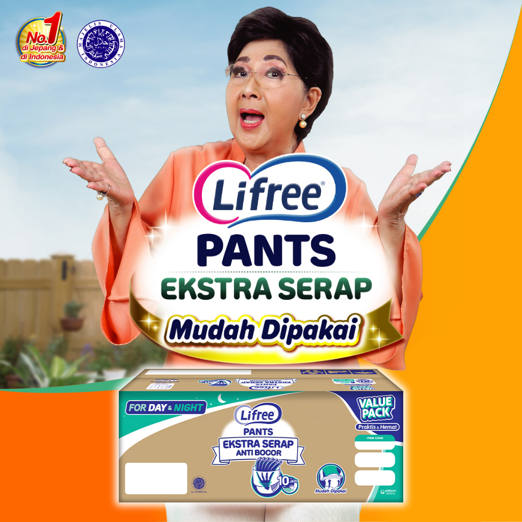 Lifree Popok Dewasa Celana Ekstra Serap XL 18 E-Box