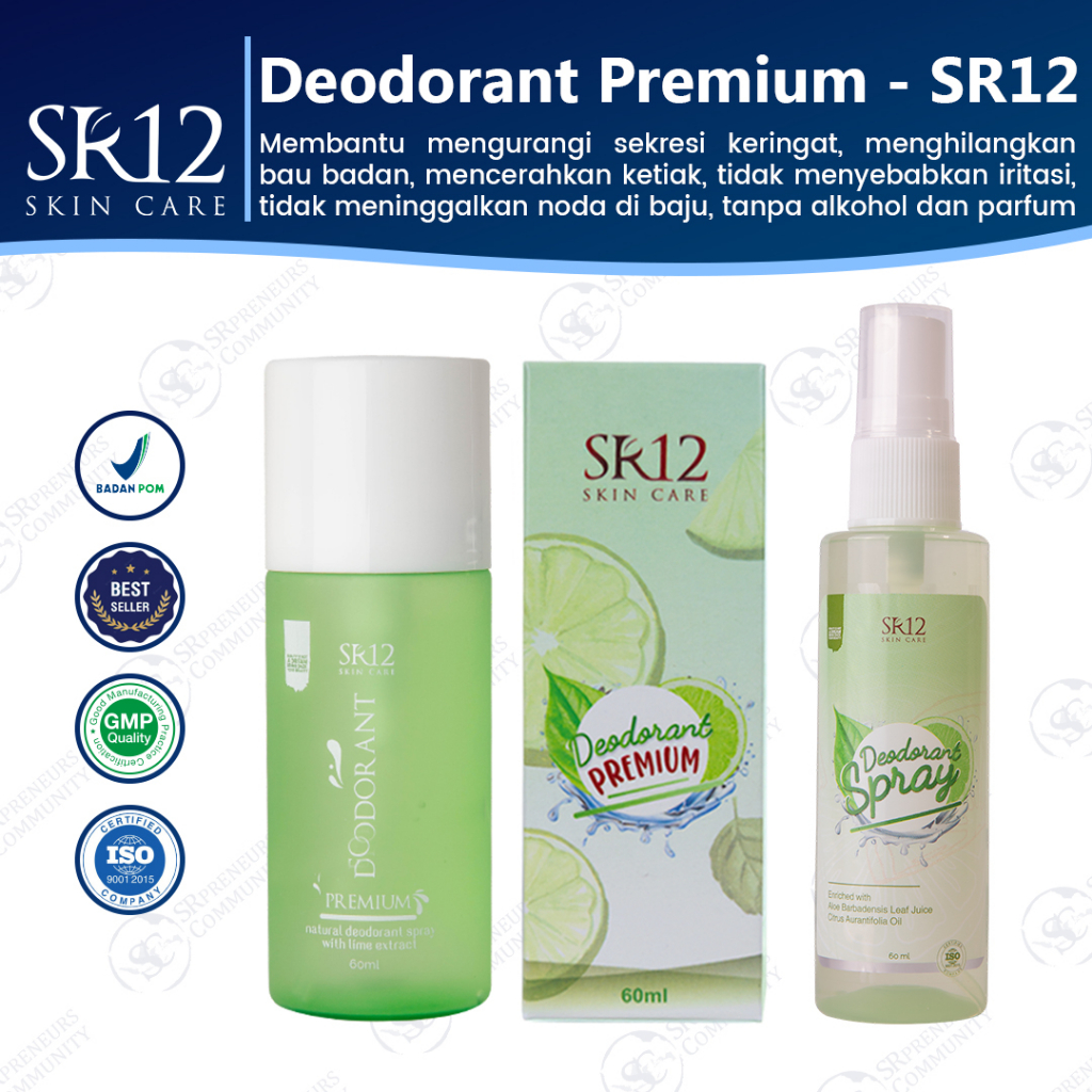 Jual DEODORANT SPRAY SR12 AMPUH HEMPAS BAU KETIAK / DEODORAN TAWAS