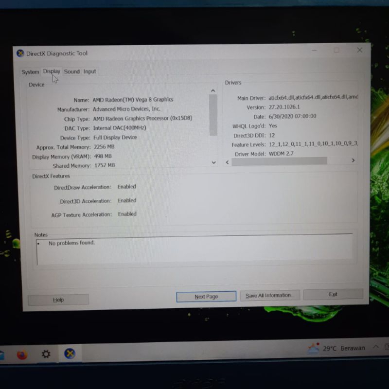 Laptop Gamers And Editing&quot; Laptop ACER NITRO 5 - AN515-41, AMD FX-9830P Gen 8Th Ram 16Gb/SSD 512Gb AMD Radeon 500 Series 4Gb + Amd Radeon R7 graphic
