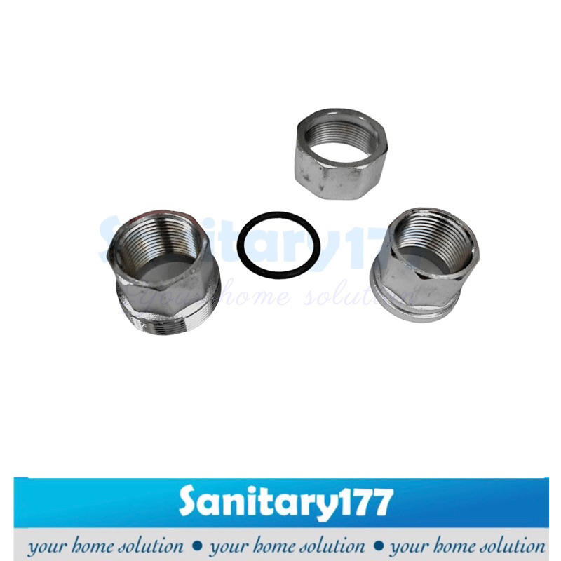 Water mur 1/2 stainless 304 tebal soligen 3/4 - watermor fitting sambungan kran watermur mor mur ring spare part pipa pipe naple stenlis 0,75 inch 0.5in