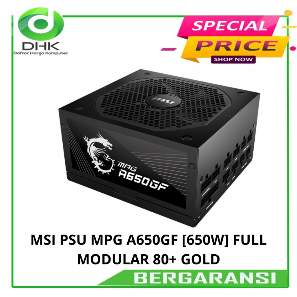 MSI PSU MPG A650GF [650W] FULL MODULAR 80+ GOLD