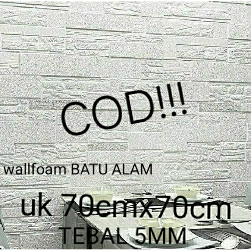 (COD) PEKANBARU_IMPORTWALLPAPER FOAM 3D motif bata dan motif Batu alam