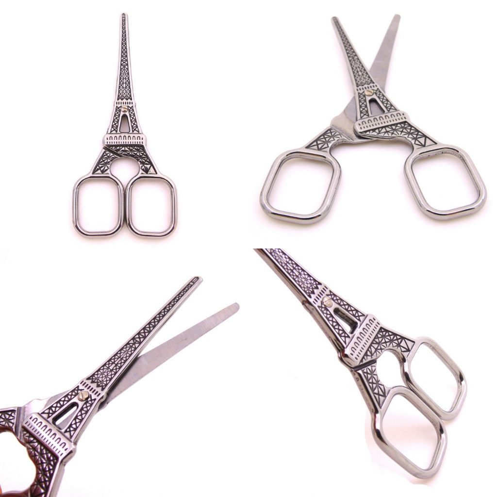 AnekaBenang - Gunting Bentuk Menara Eiffel / Stainless Steel  / Vintage Jahit Retro / Scissors