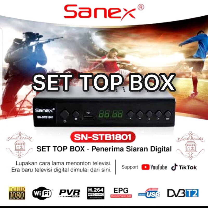 Set Top Box STB SANEX T2 Penerima Siaran Televisi Digital