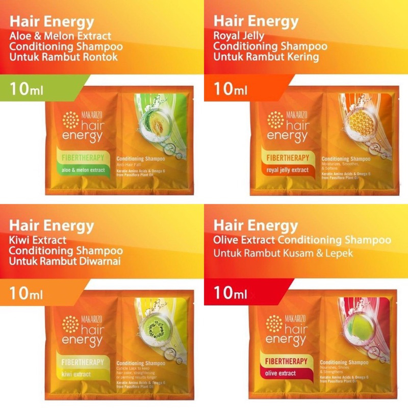 MFI - Makarizo Hair Energy Conditioning Shampoo 9 ml Sachet Original BPOM