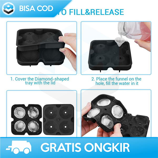 ICE CUBE TRAY CETAKAN ES BATU MODEL DIAMOND BAHAN BERKUALITAS BPA FREE