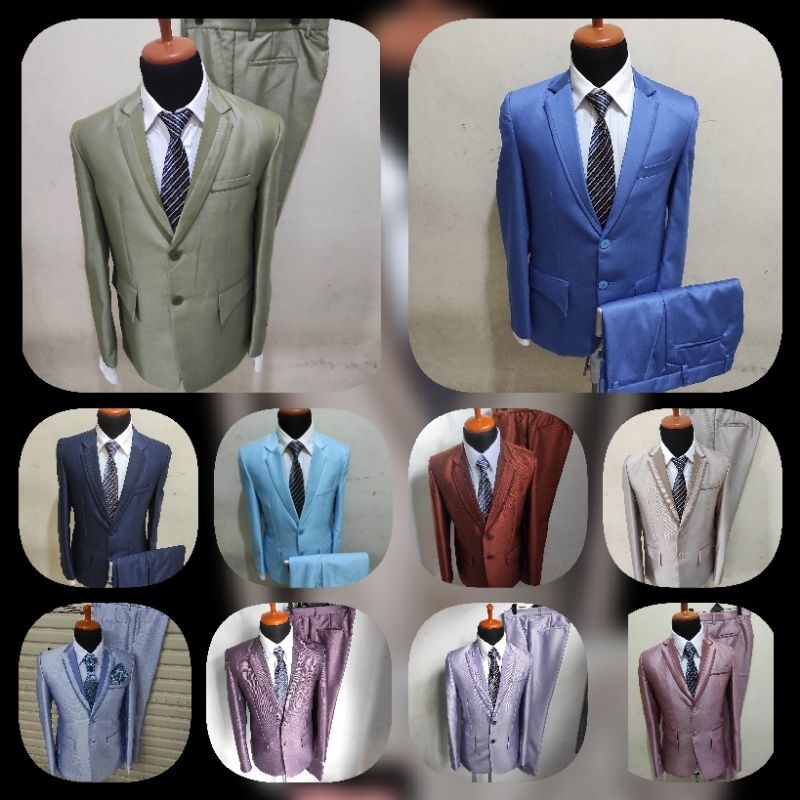 Podo Moro 1 stel jas semi woll kilap DENIM, SAGE GREEN  jas wedding jas nikah jas pernikahan jas kawin jas akat nikah jas pengantin jas manten jas pirwed jas almamater jas blezer jas jas slim fit jas model baru jas murah jas model korean Jas pria formal