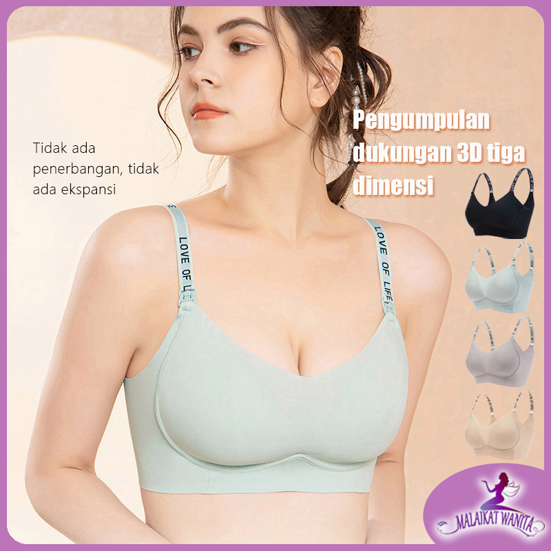 Seamless Bra Menyusui Jumbo Tanpa Kawat Nursing Bra Pakaian Dalam Depan Gesper Bra B1071