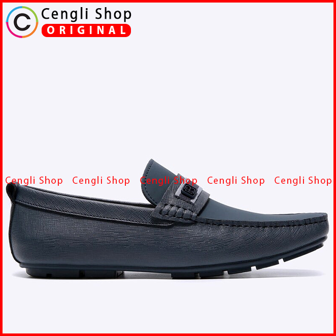 EM92 SEPATU PANSUS EVERBEST PRIA ORIGINAL LOAFER KULIT BRANDED BIRU NAVY BLUE