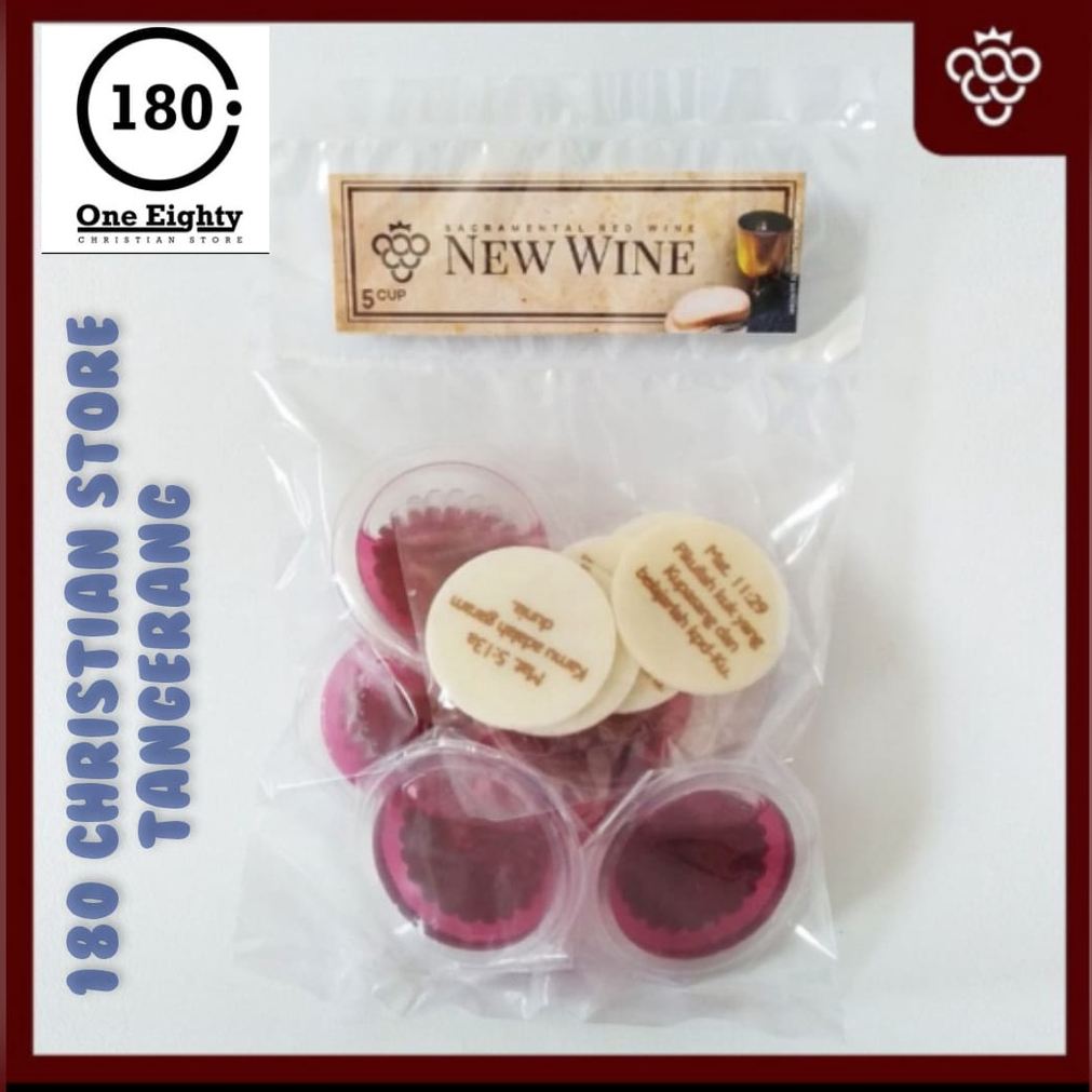 

Anggur Perjamuan Kudus Cup Isi 5 + Hosti Ayat Kecil