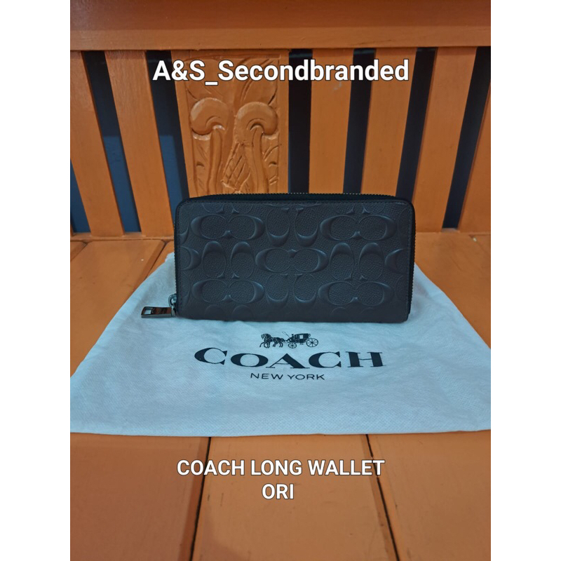 DOMPET PRIA SECOND BRAND COACH/ COACH LONG WALLET BROWN/ COACH ORI