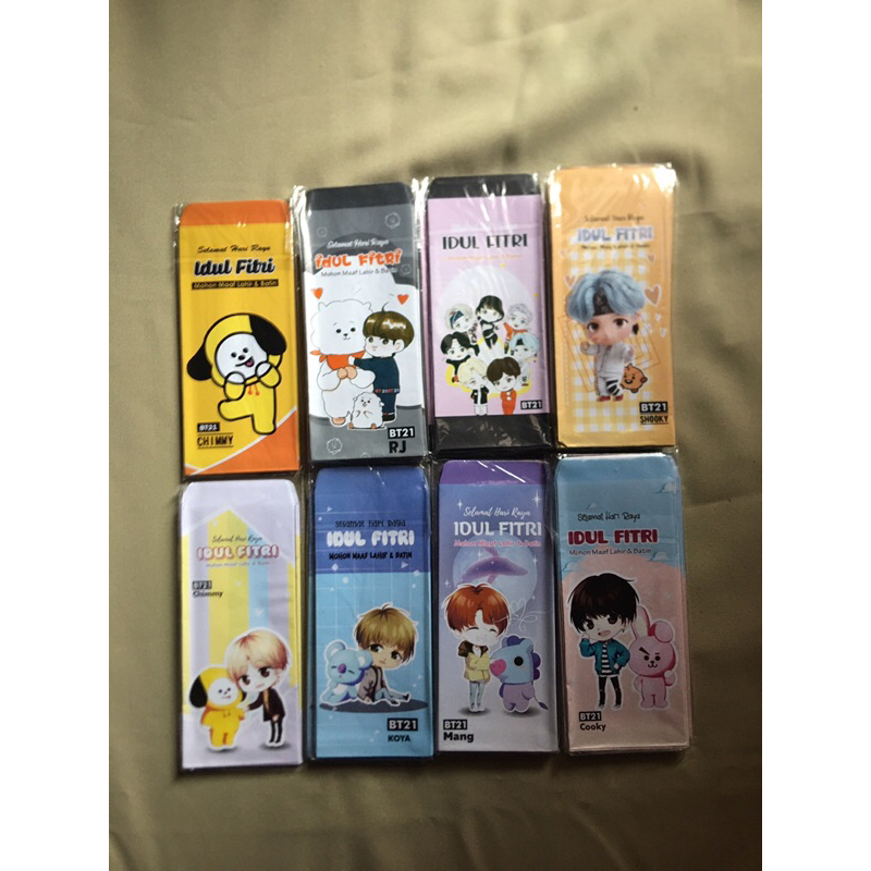 

Amplop Lebaran motif BT21
