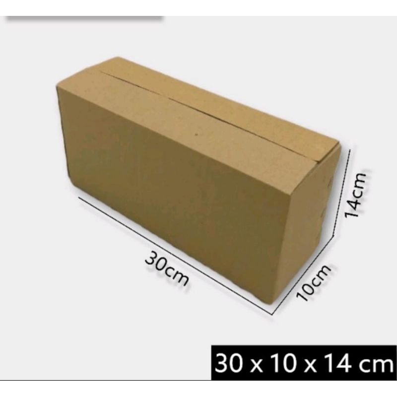 

Kardus/box Ukuran 30x10x14 cm single wall polos