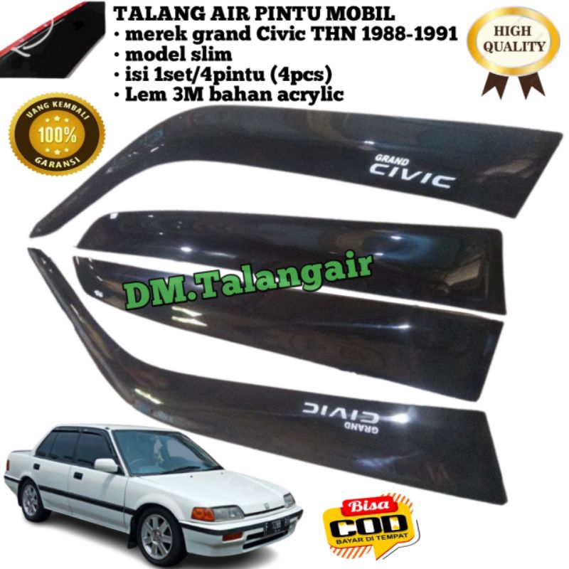 Jual Talang Air Mobil Honda Grand Civic Thn Model Slim Shopee Indonesia