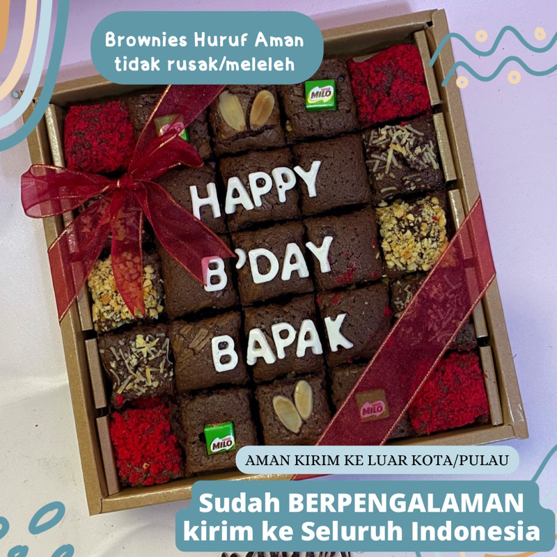 

( BISA DADAKAN ) Fudgy Brownies Special Custom By Nands Food ( Brownies Hantaran )