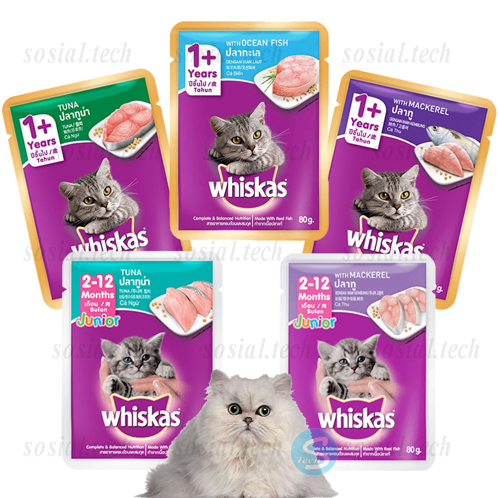 Jual WHISKAS Pouch Bantal Makanan Kucing Basah Semua Variant 80gr
