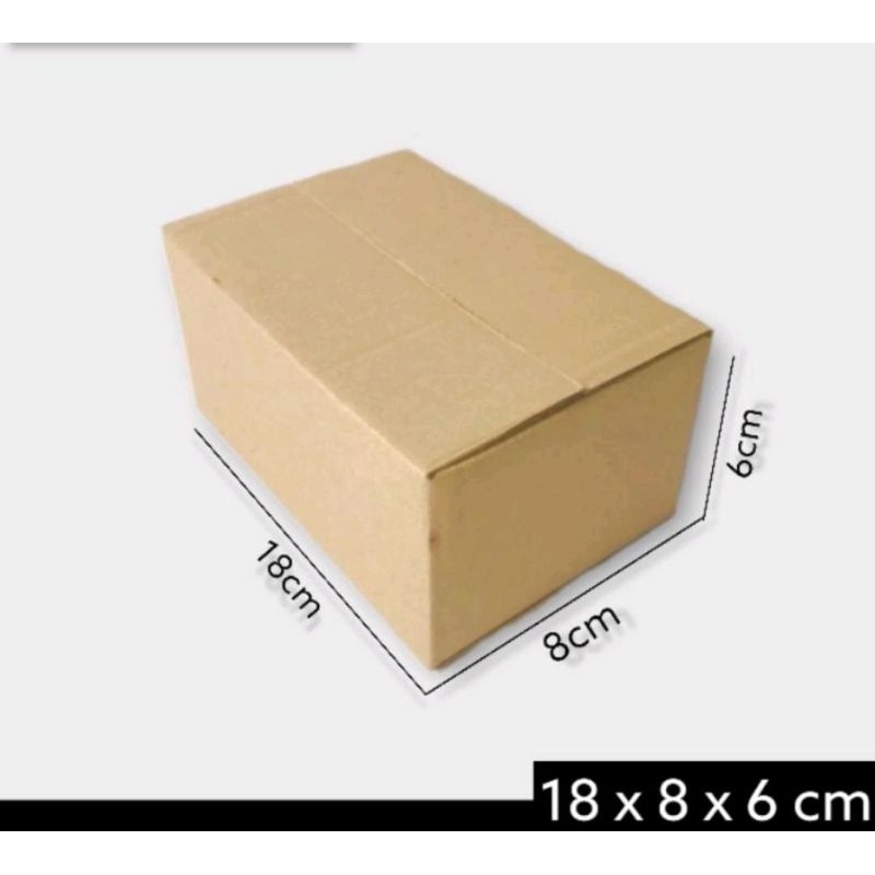 

Kardus box Ukuran 18x8x6 cm Single wall polos