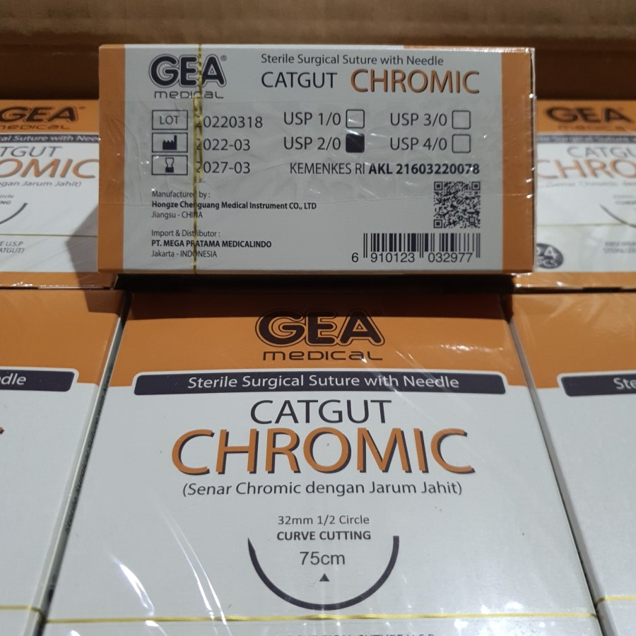 Catgut CHROMIC GEA - Benang Jahit Cromic - Benang Operasi CHROMIC GEA