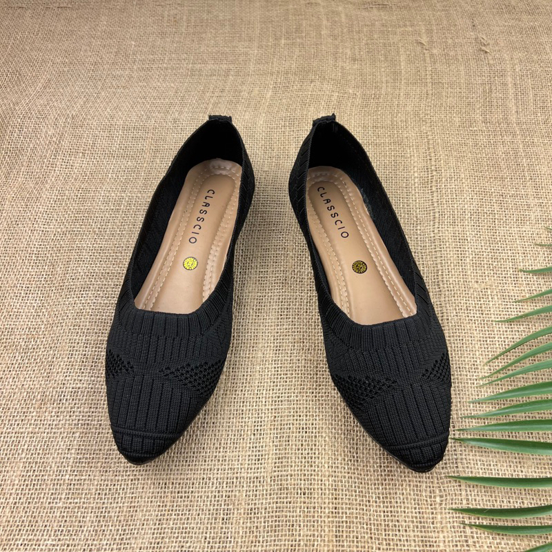 MAARASYAFFA - SEPATU FLAT WANITA RAJUT CS 05